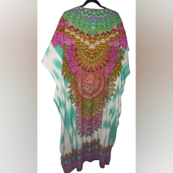Riviera Sun Multi Color Tunic Coverup Dress Size Medium - Picture 2 of 8